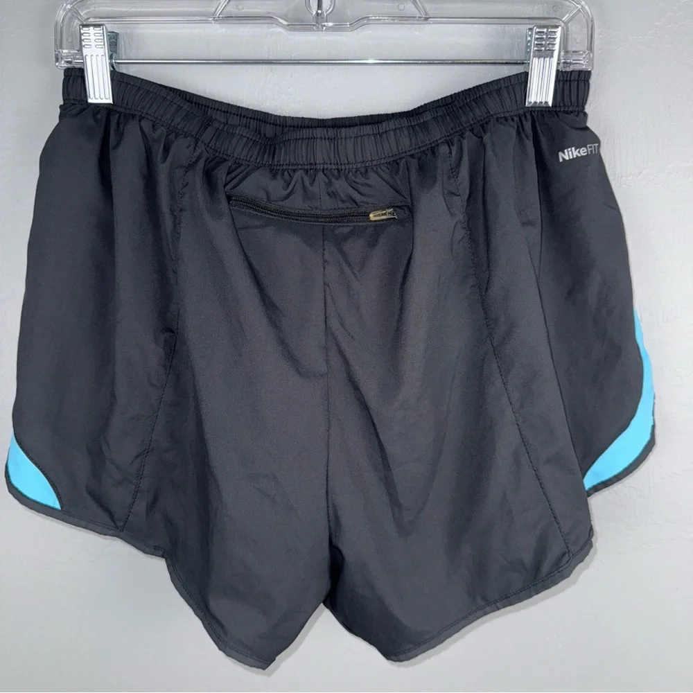 Nike Fit Dry Black Blue Dark Gray Athletic Shorts Womens Large Running‎